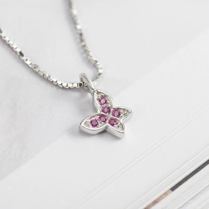 ZHUANGTAI Jewelry Настоящее стерлингового серебра 925 бабочки кулоны кубического