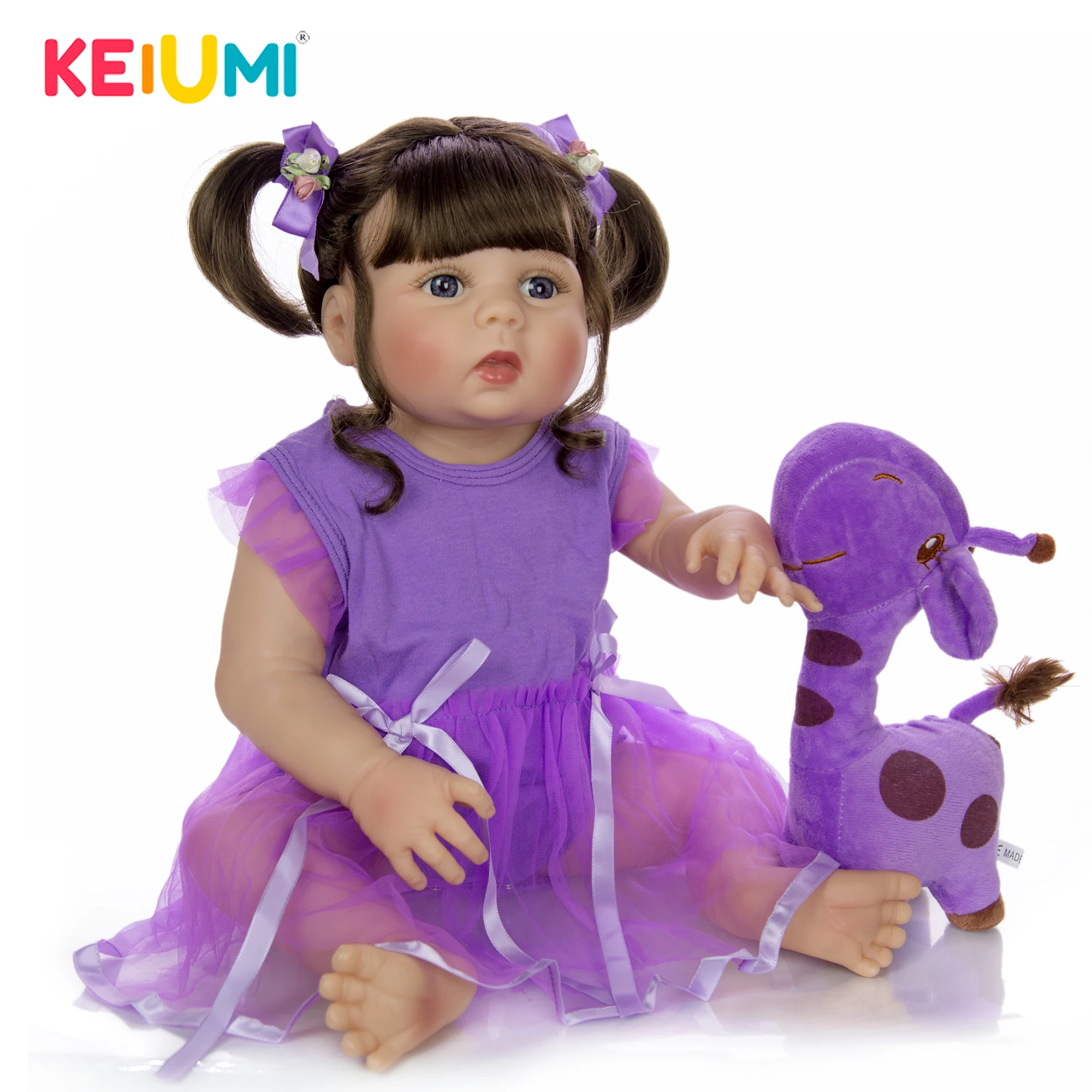 KEIUMI Новый Reborn Boneca всего тела силиконовые куклы 23 дюйма 57 см Baby DOLL Игрушки для