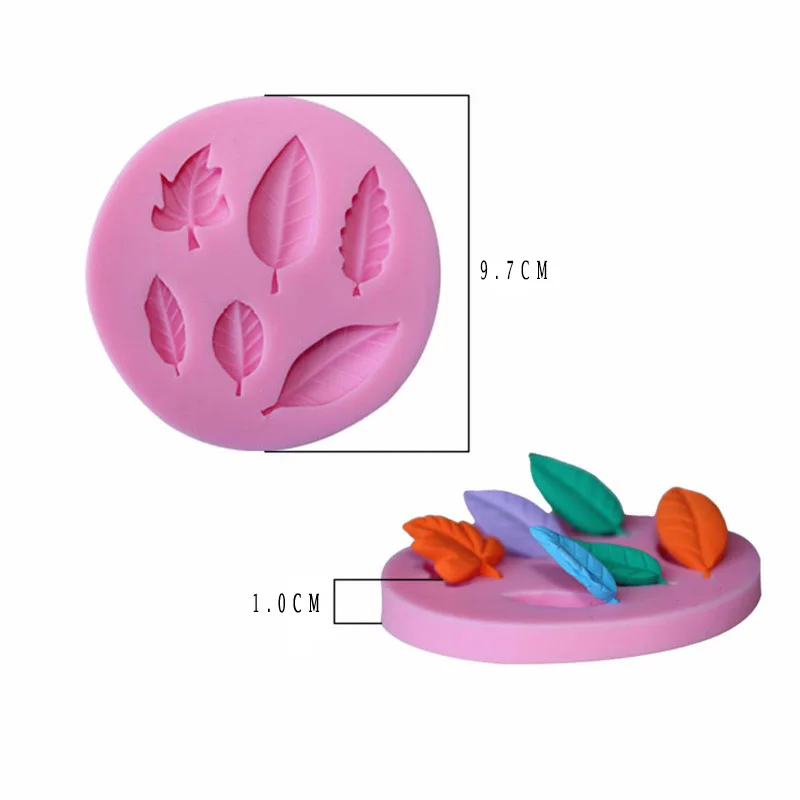 4 стиля торта силиконовые формы помадные украшения инструменты листьев снежинки