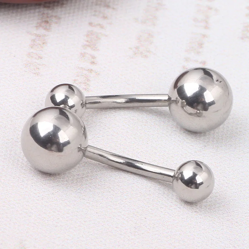 14G Серебряная пупка из нержавеющей стали для кольцо пирсинга 1 6*10*5/8 мм Ювелирные