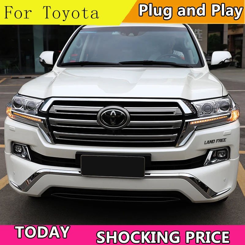 Doxa автомобильный Стайлинг для Toyota 16-17 Cruiser фары для Land Cruiser фара led DRL Передняя светодиодная двойная линза двойной луч