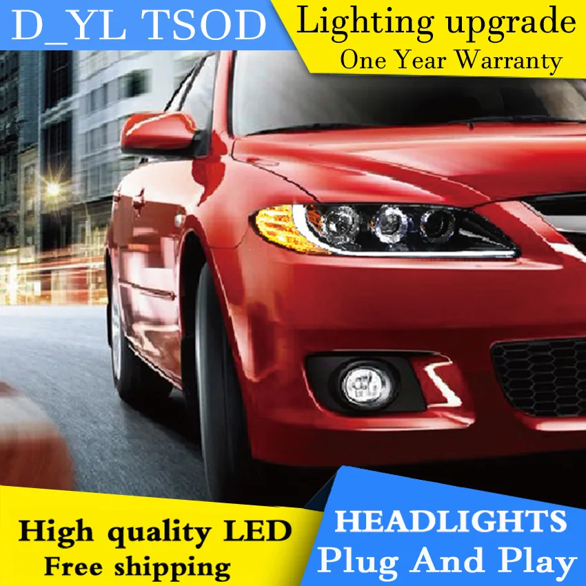 Стайлинг автомобиля для Mazda 6 фар 2003-2013 светодиодная фара передняя drl проектор H7 hid
