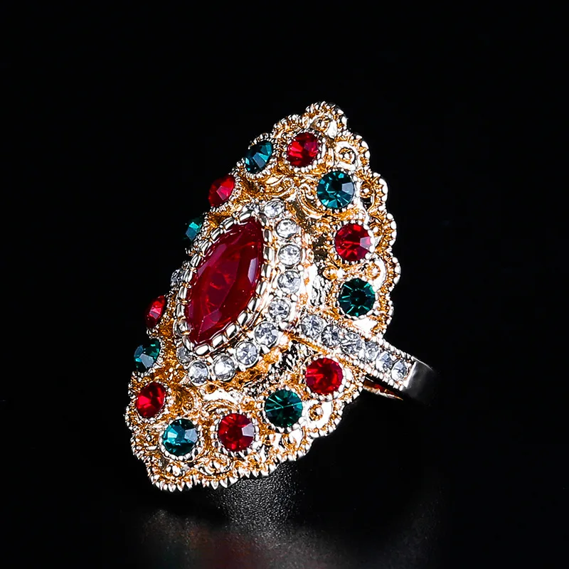 

2018 New Fashion Alloy Ring Zircon Embellished Ladies Ring
