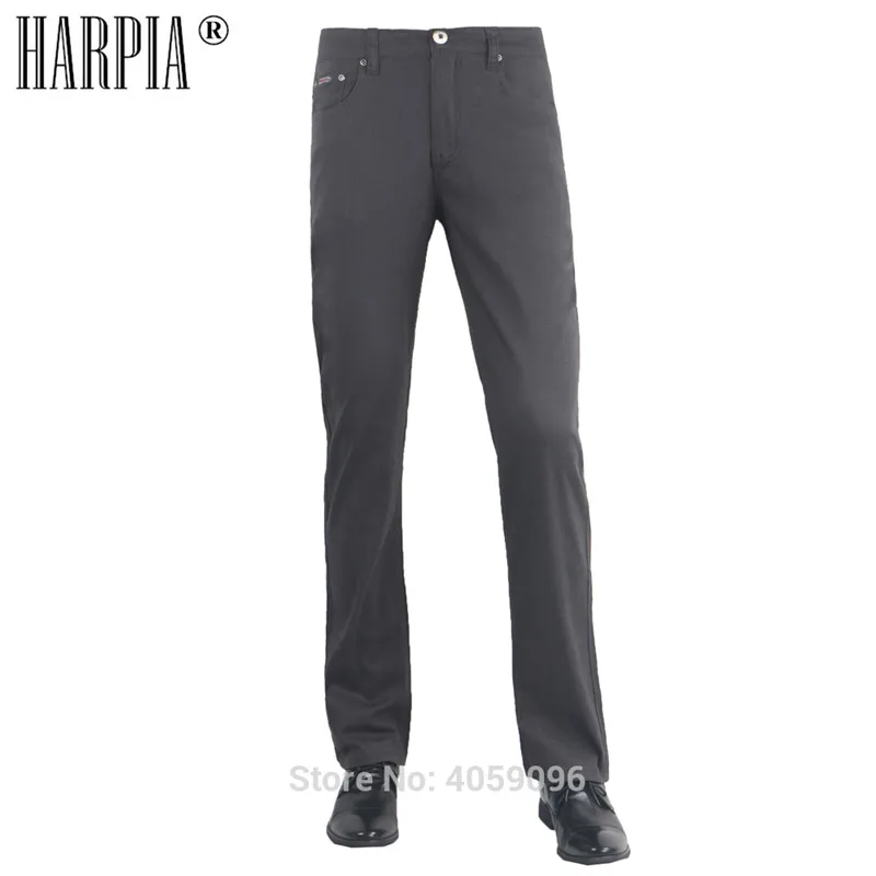 Dark coffee pants HARPIA горячие новые мужские летние повседневные брюки мужские классические прямые стрейчевое большого размера деловые брюки мужские брюки с карманами цвета хаки полной длины - Цвет: Dark coffee pants