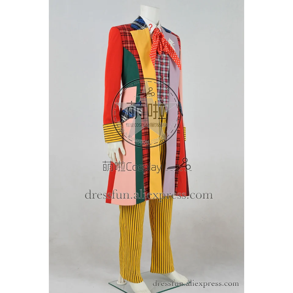 Кто покупает доктор Косплей Костюм шестое Колин костюм пекаря красочные решетки