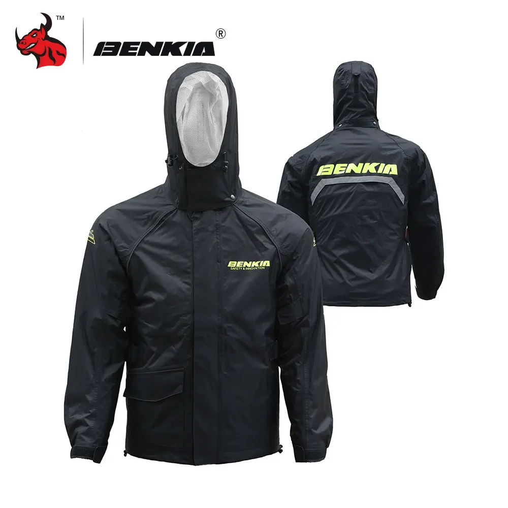 

BENKIA Motorcycle Rain Coat Two-piece Raincoat Suit Riding Rain Gear Outdoor Men Women Camping Fishing Rain Gear Poncho