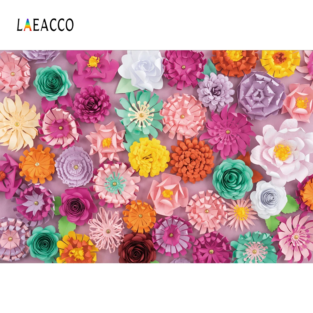 Laeacco яркие бумажные цветы ручной работы фоны для фотосъемки новорожденных