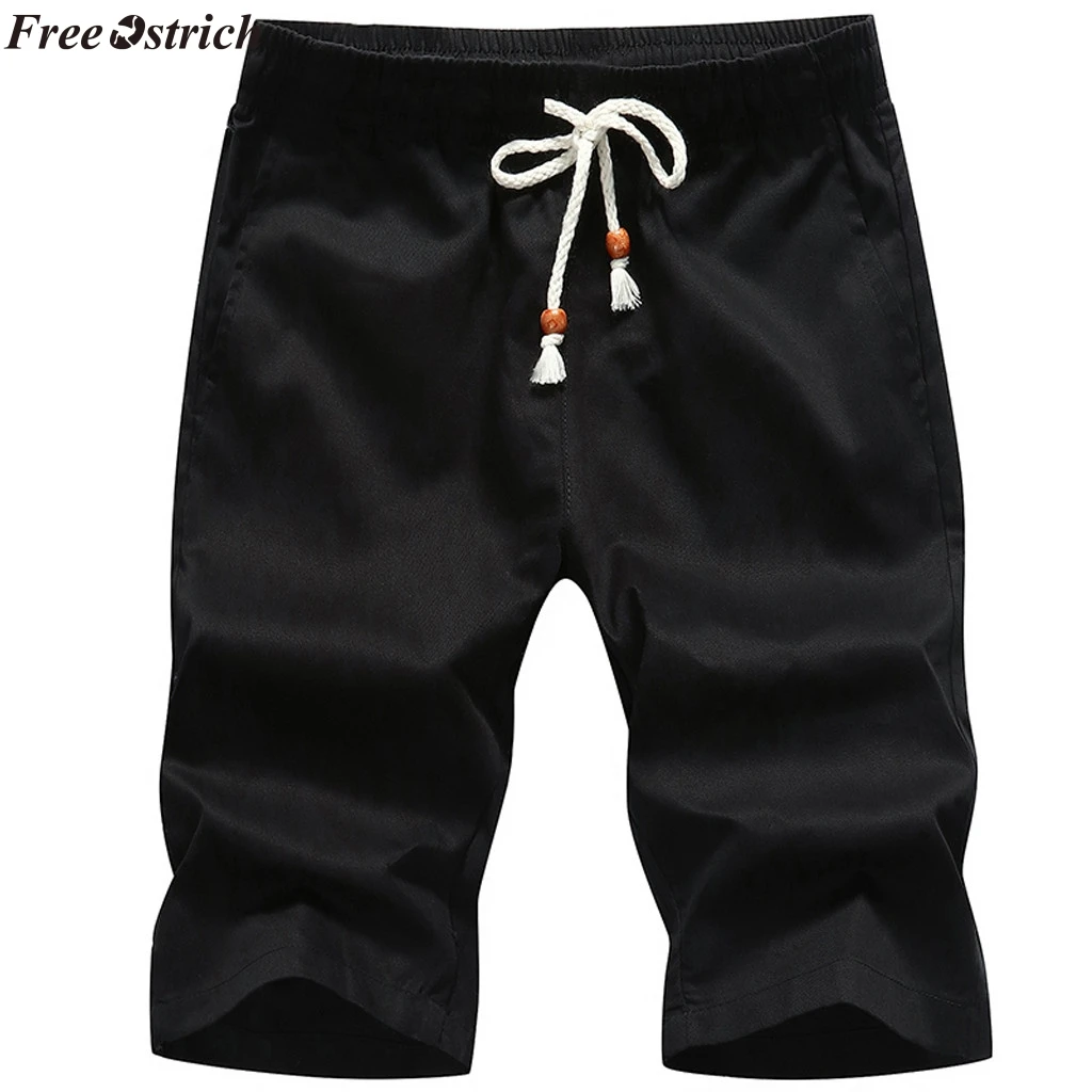 Мужские летние повседневные свободные хлопковые комбинезоны с принтом пляжные