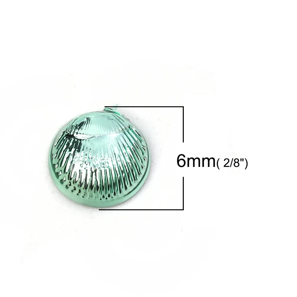 Doreen Box Acrylic Dome Seals Cabochon Geometric Round Green /Red Feather Pattern Jewelry Accessories 6mm( 2/8&quot) Dia 400 PCs | Украшения
