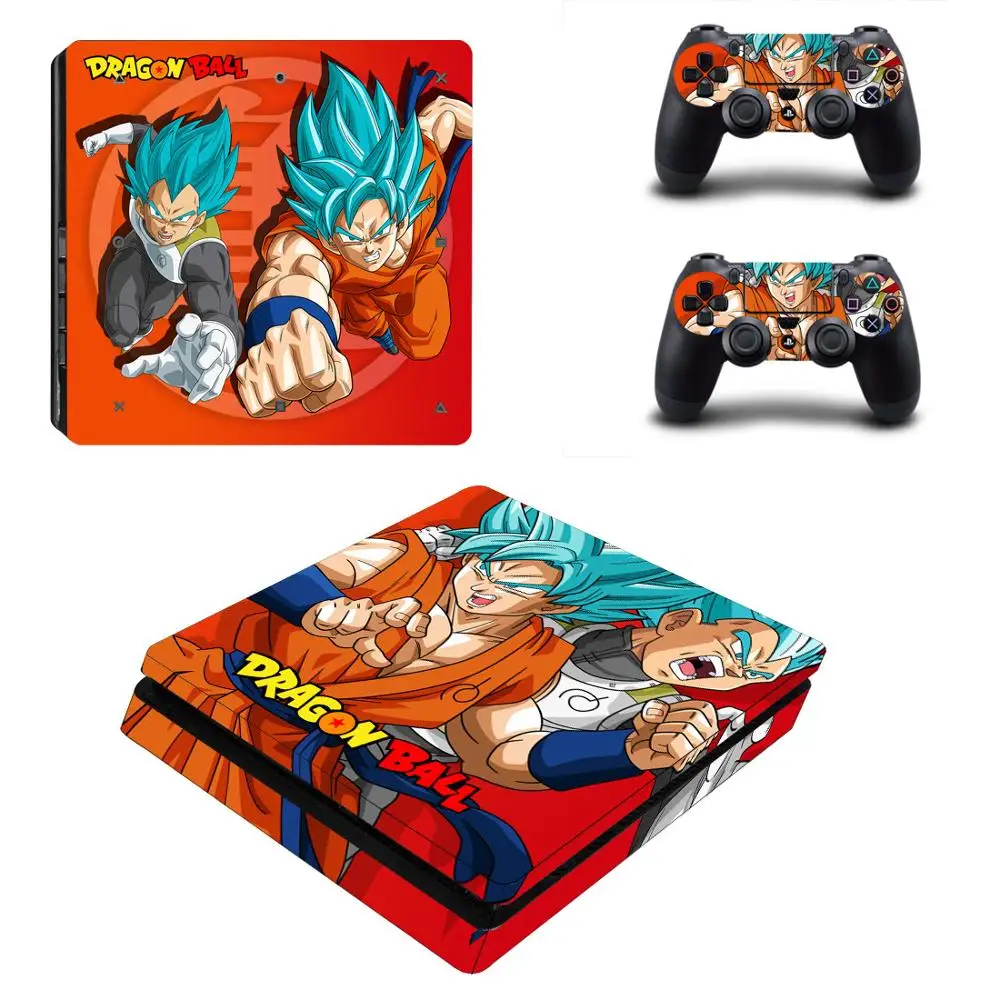 Наклейка из кожи Dragon Ball Z для Playstation 4 PS4, тонкая дизайнерская наклейка для консоли, чехол для контроллера PS4, тонкие виниловые наклейки