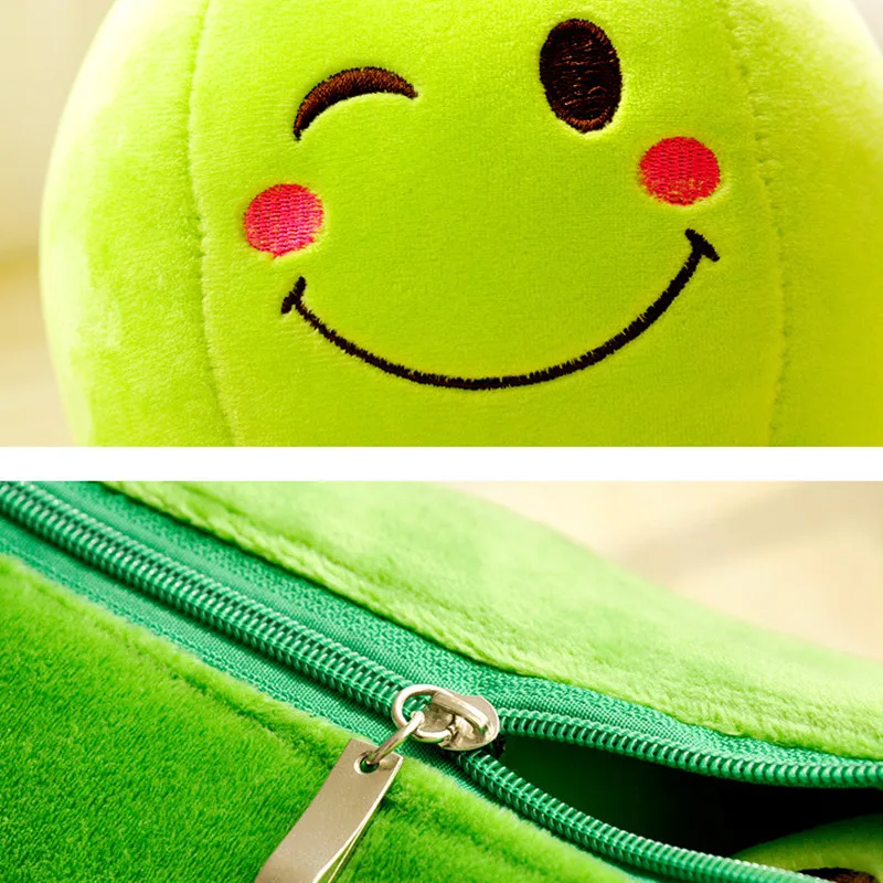 Creative Smile Bean Pea Pod Pillow Cute Bed Sleeping Plush Stuffed Toy Doll Kids Baby Birthday Gift CSY0917 T830P30 | Дом и сад