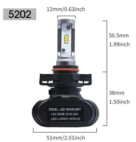 Yamyff H4 светодиодный H7 H11 H8 автомобильные лампы для передних фар 9005 9006 H1 H3 H9 H27 880 881 светодиодный светильник безвентиляторный светодиоды с чипом CSP Авто Противотуманные фары 6000 К 12 В