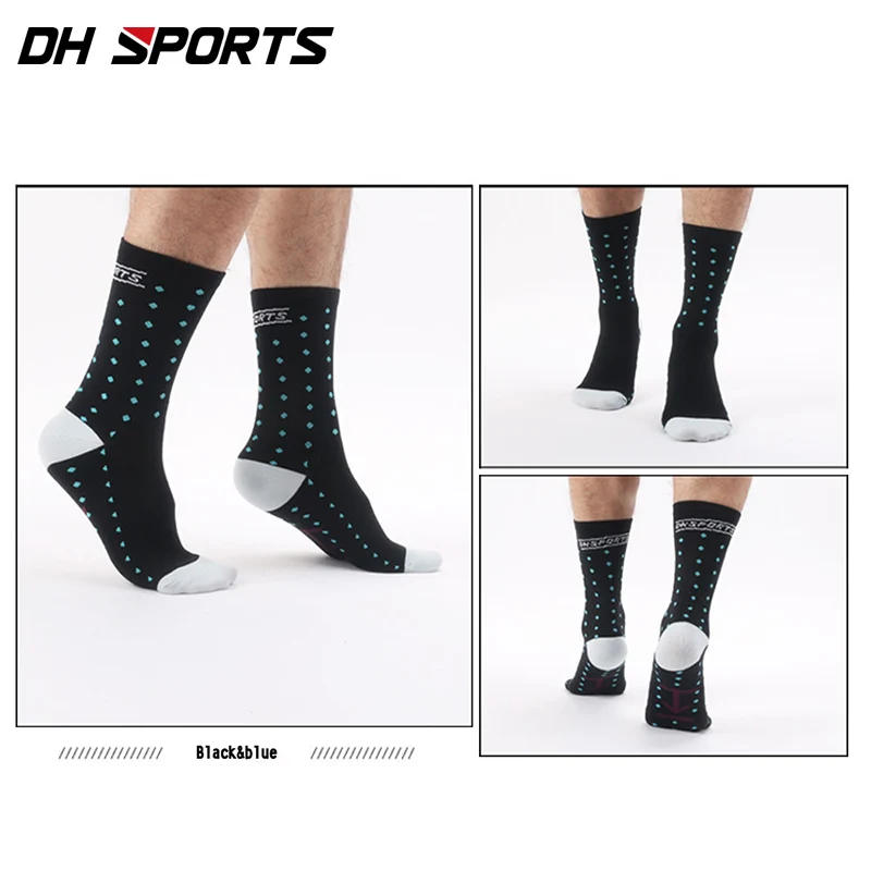 Черный Dh спортивные женские спортивные Mtb велосипедные носки Guy Funky дорожный велосипед носки Crazy Good Dot горный велосипед лето - Цвет: Черный