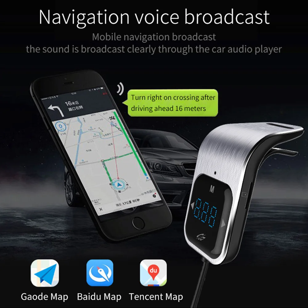 Автомобильный комплект громкой связи с сенсорным экраном Bluetooth FM модулятор