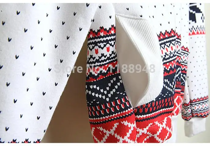 Free Shipping 2014 Women Hoody Christmas Sportwear Harajuku Snowflake Printed Sweatshirt Pullover Moleton Feminine|hoodies music|sweatshirt