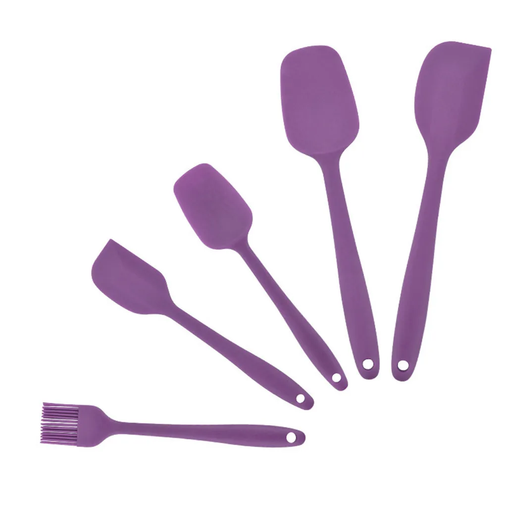 Cooking Tool Sets Набор кухонных инструментов 5 шт. антипригарные инструменты для приготовления пищи силиконовые кухонные принадлежности набор шпатель ложка Тернер keuken инструменты#10 - Цвет: Cooking Tool Sets