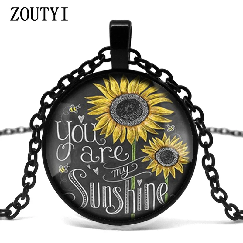 2018/Лидер продаж модное ожерелье в ретро стиле с подвеской you are my sun glass для мужской