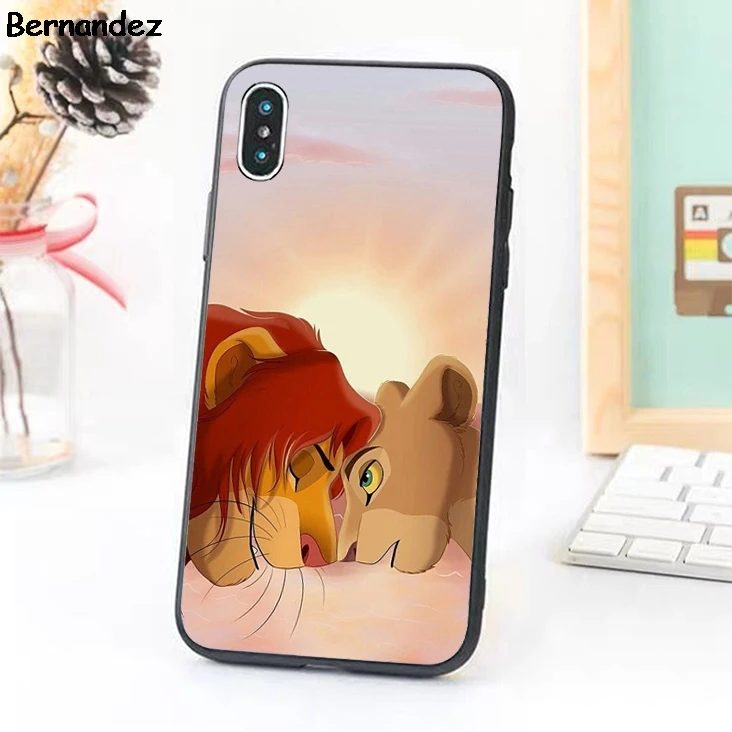 Bernandez The Lion King Simba and Nala love phone Case For iPhone 6 6S 7 8 X XR XS max Samsung Galaxy S5 S6 S7 edge S8 S9 Plus |