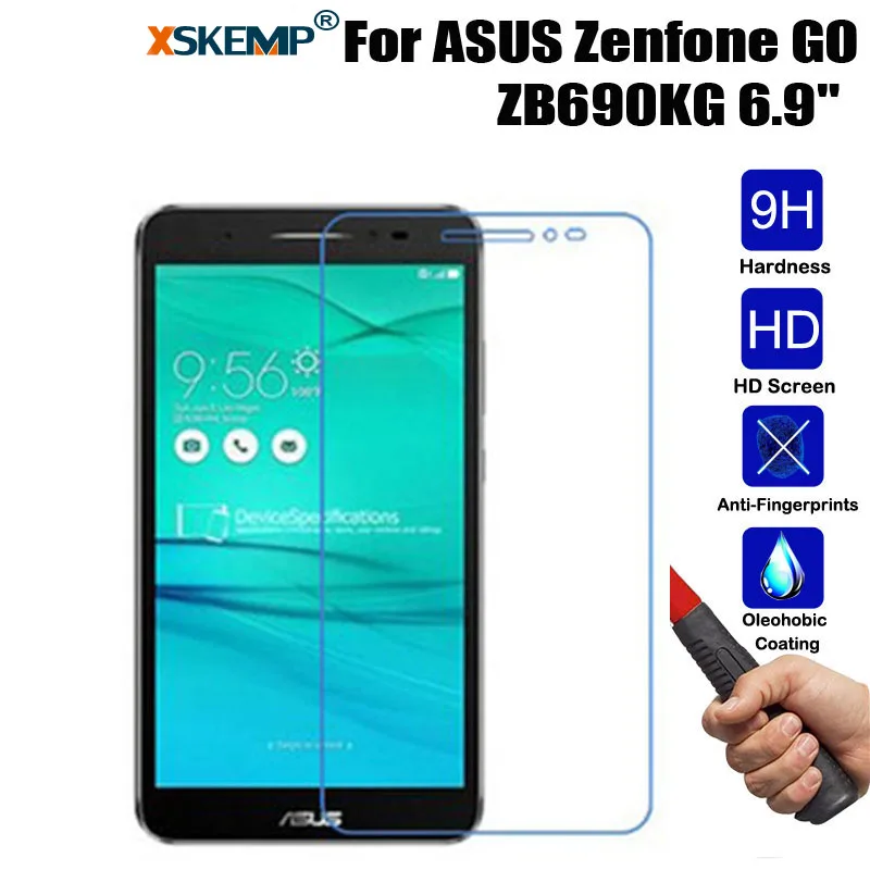 XSKEMP Настоящее закаленное Стекло Экран протектор фильм 9 H 0 3 мм для ASUS Zenfone GO ZB690KG 6