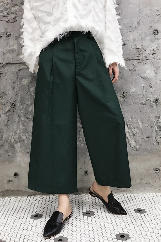 

M-2XL!! Autumn tide models minimalist lazy wind loose speaker trousers low-end harem pants men's wide leg eight pants tide