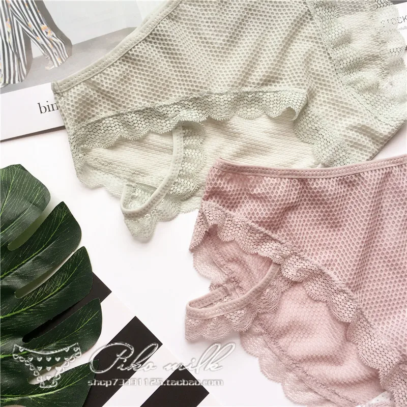 Женское кружевное нижнее белье SP & CITY бесшовное в горошек с оборками женские