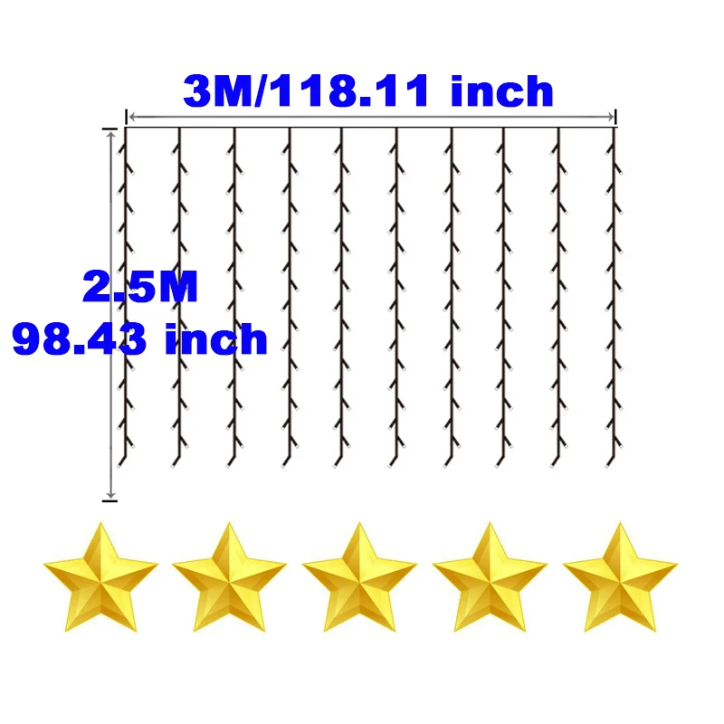 V 4x3/6x3/10x3 м сказочная Сосулька Светодиодный гирлянда Рождественские огни украшения для вечерние, новогодние, Свадебные огни праздничный Декор - Испускаемый цвет: V