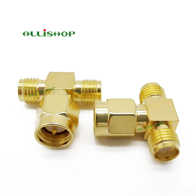 Кабель ALLiSHOP SMA Male Two Female тройной T радиочастотный разъем адаптера 3 сторонний Dual