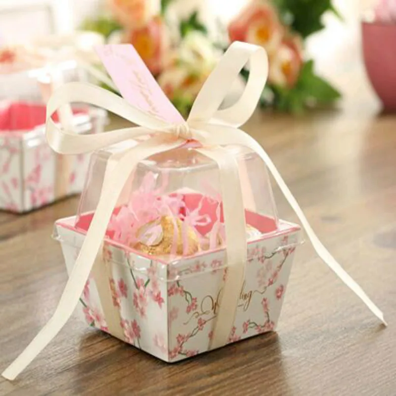 Коробка для конфет Baby Shower коробки свадебных сувениров с лентой подарки гостей