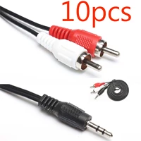 10pcs 3 5mm to 2 rca audio y adapter cablecord for creative zen mp3mp4 player