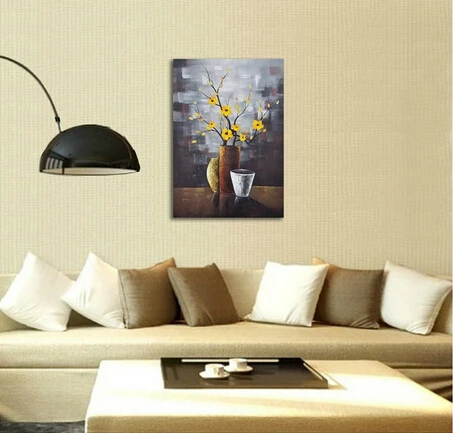 Тихая красота Современная 100% Ручная роспись Современные абстрактные цветы