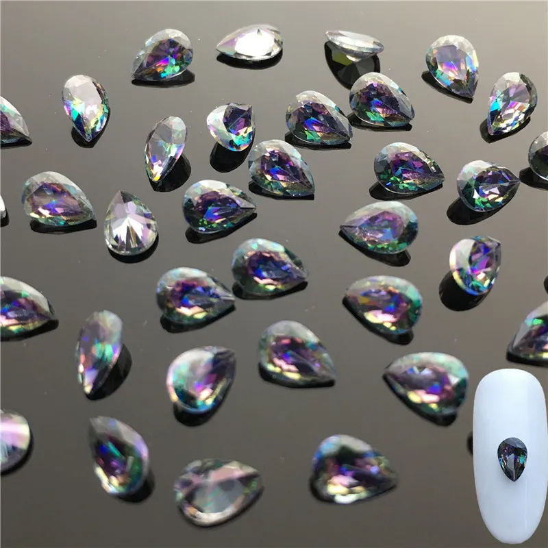 Fashion 3D Nail Art Crystal Hot Drill High Quality Glamour Diamond Rhinestone Dip Shape Decoration | Дом и сад