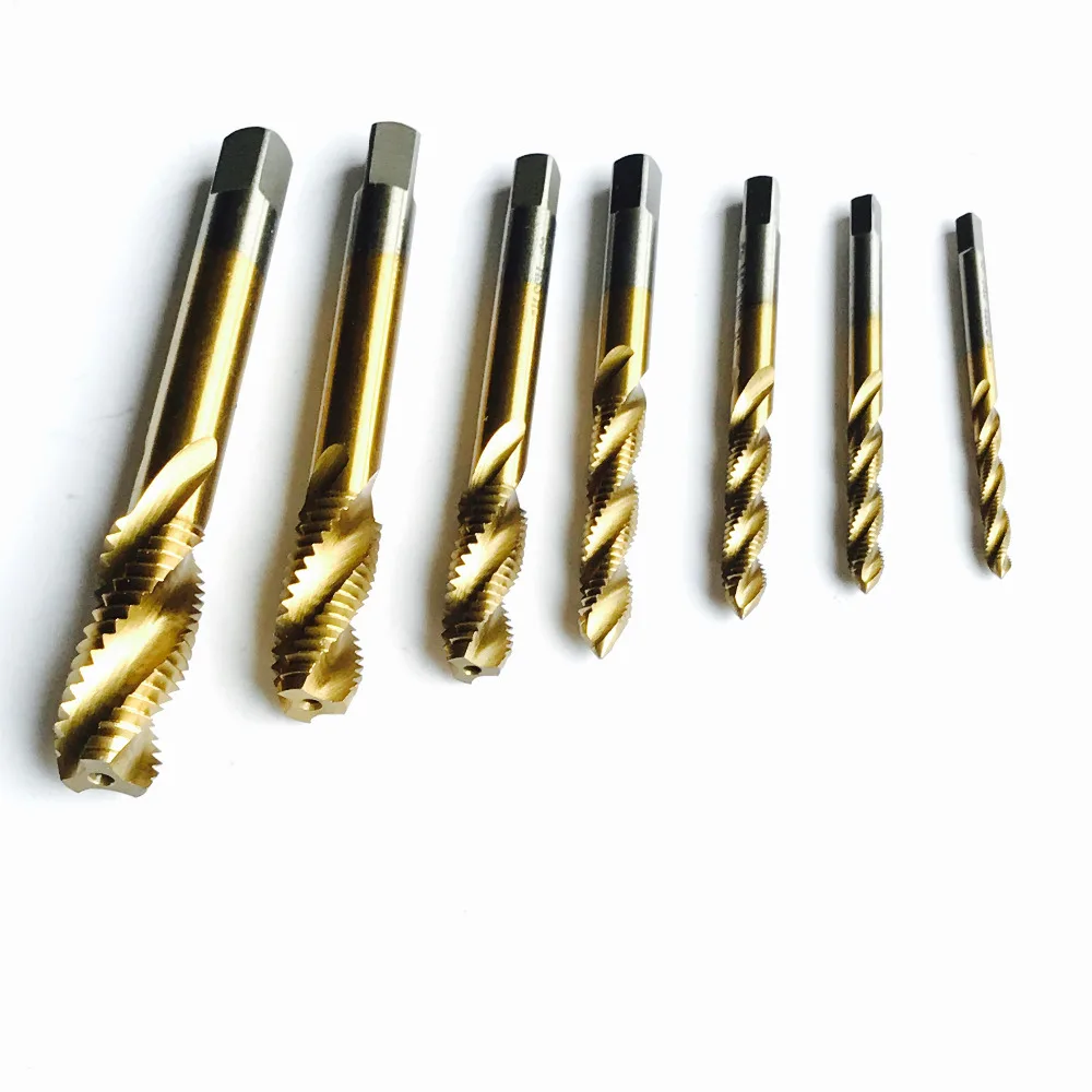 Высокое качество HSS6542 полный CNC grinded 7 шт машина спиральный кран винтовые краны