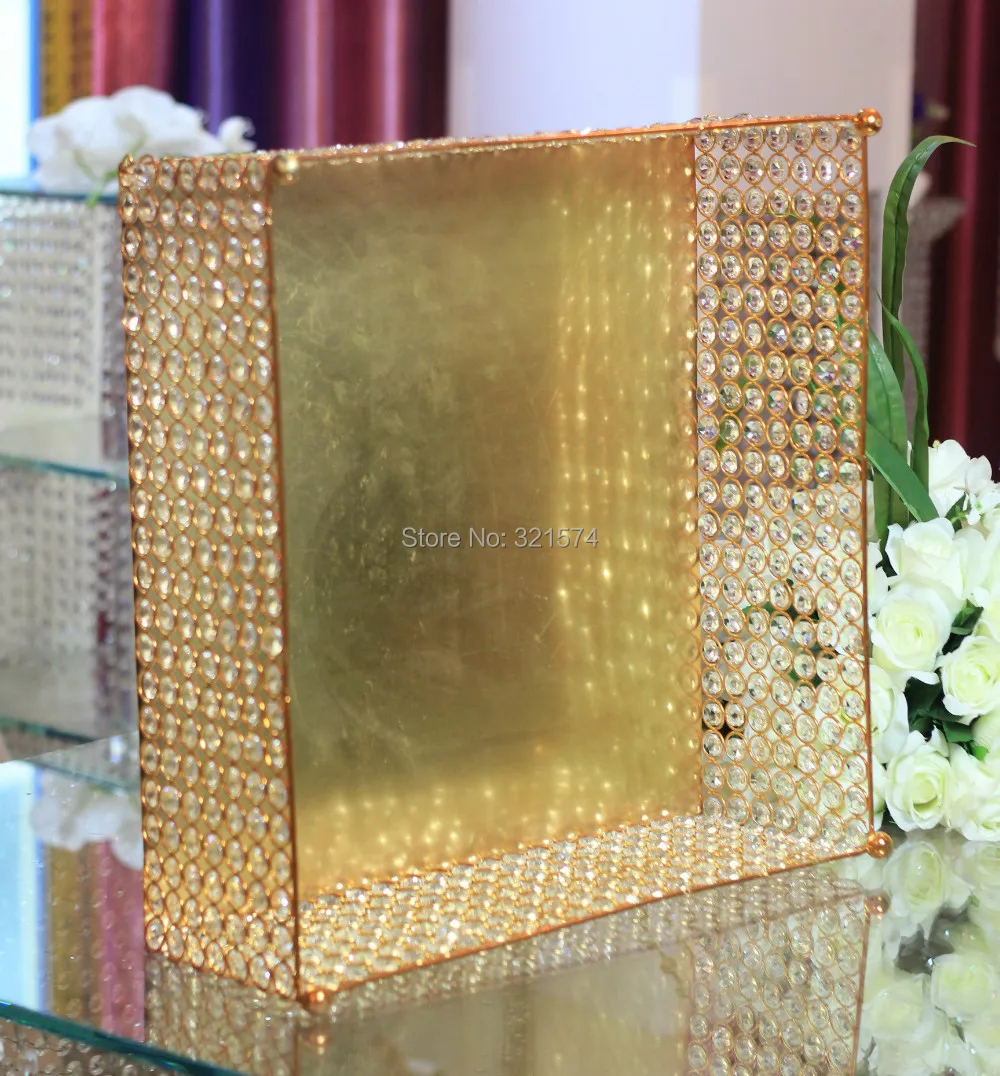 Оптовая продажа 4 шт./лот квадратный Хрустальная подставка для торта свадебные