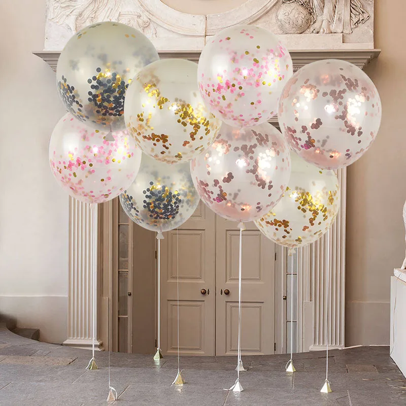 5 шт. 45 см большой воздушный шар &quotКонфетти&quot латексный с днем рождения шарики