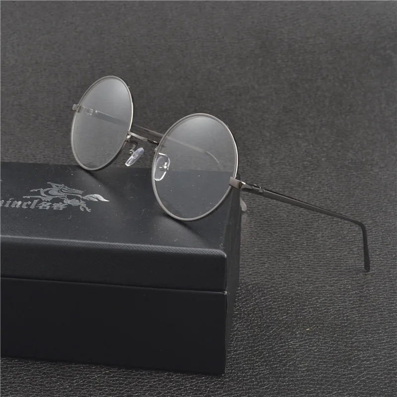 MINCL/маленькие круглые nerd очки с бесцветными линзами унисекс золотая круглая