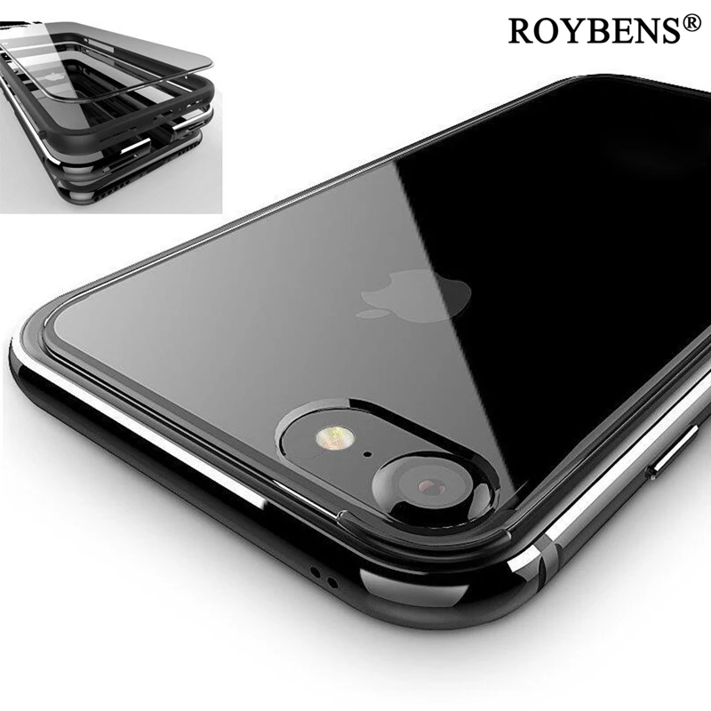 Чехол Roybens для iPhone 7 роскошный силиконовый металлический Гибридный чехол с краями
