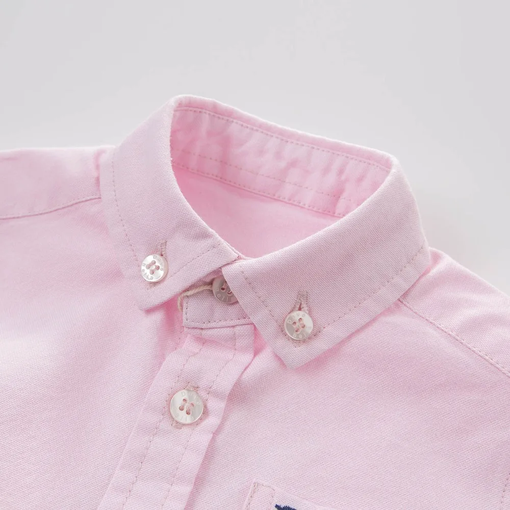Рубашки для маленьких мальчиков повседневные розовые DB5010 | Детская одежда и