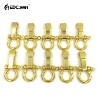 10 pcslot stainless steel adjustable paracord buckles parachute cord lanyard bracelet shackles buckles gold color edc tools