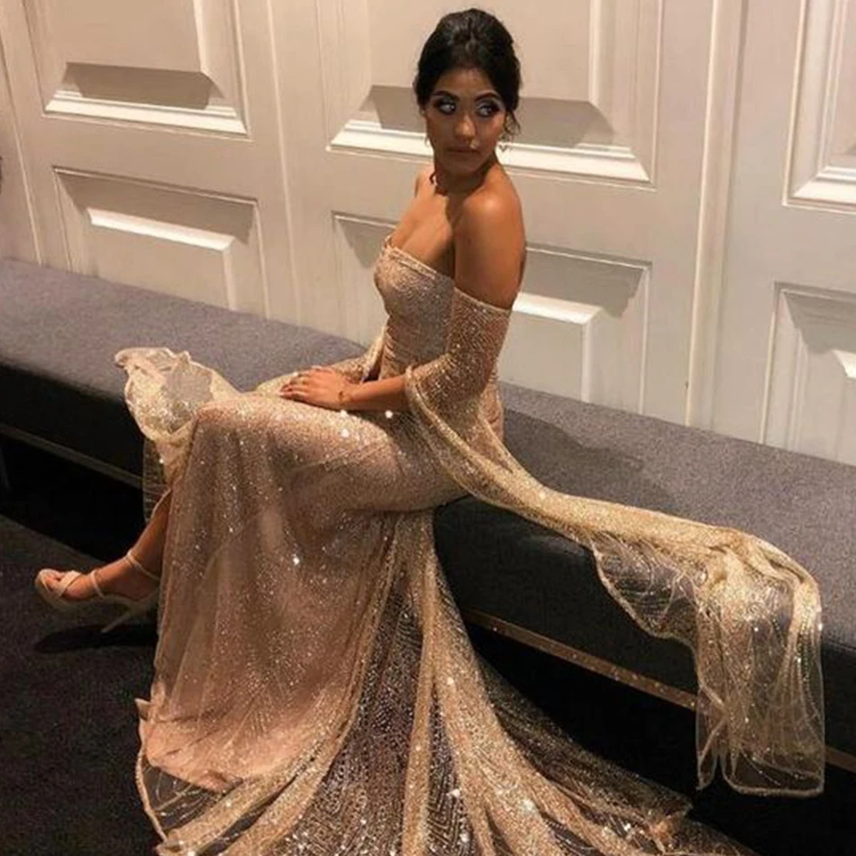 Женское вечернее платье с блестками Adyce элегантное Клубное макси открытыми