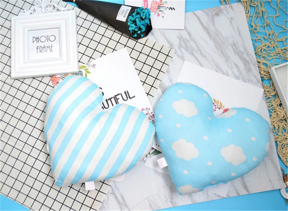 1Pc Nordic Style Cotton Heart-Shaped Siesta Small Pillow Toy Baby Bed Appease Kids Birthday Gift Taking Pictures Props | Дом и сад
