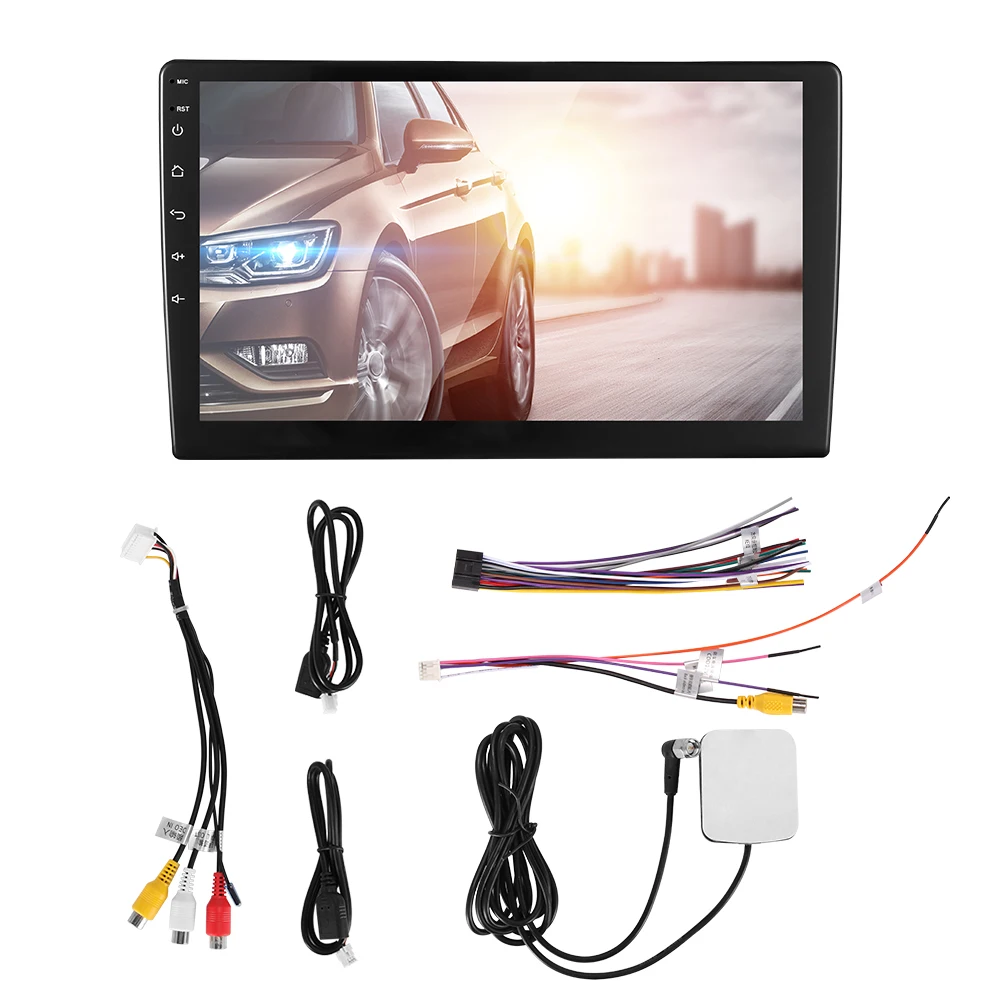 10 дюймов ультра тонкий Android 1080 P двойная 2Din Сенсорный экран Quad-Core автомобильный стерео радио-зеркальная связь с рулевого колеса Управление
