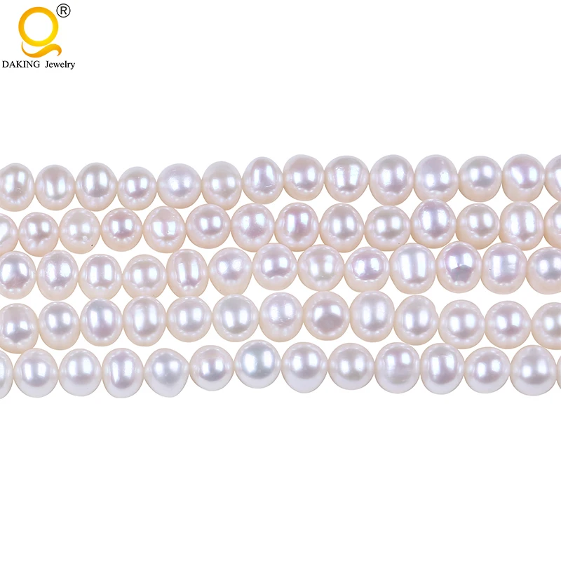 

AA 6-7mm Potato freshwater Pearl string DIY Necklace Bracelet Jewelry Making Potato Shape Cultured Loose Beads Strand