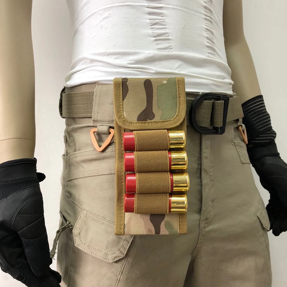 Molle тактический 10 Круглый 12GA 12 калибр патронов для перезарядки ружья журнал сумки журнал сумка охотничьи патроны сумка