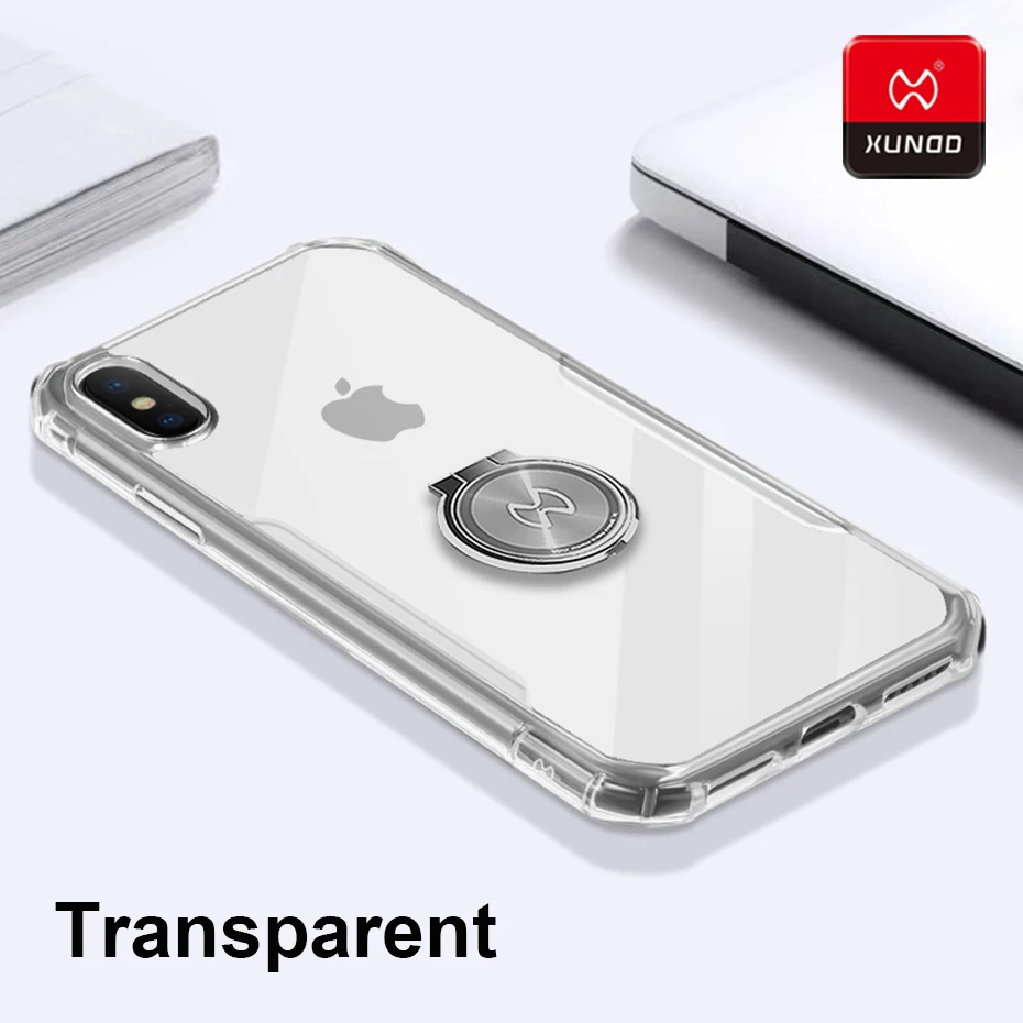 Transparent Магнитный автомобильный чехол-держатель для iPhone 11 Pro X XS Max XR 7 8 Plus с логотипом телефона, роскошная задняя крышка, Силиконовый противоударный защитный чехол s - Цвет: Transparent