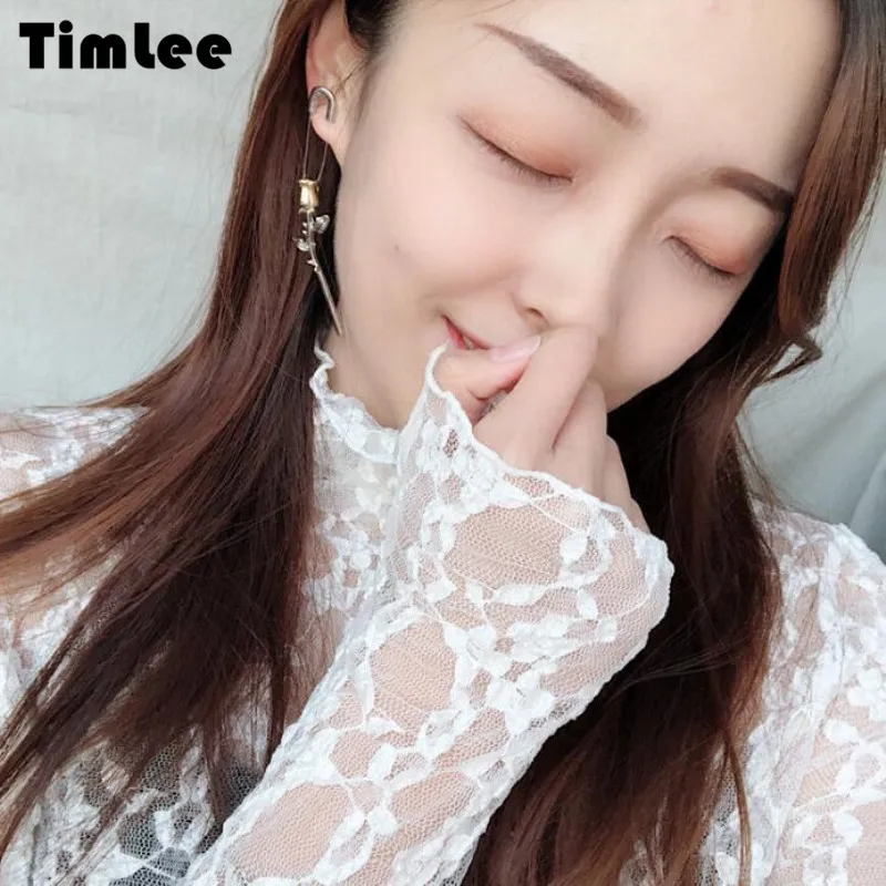 Timlee E090 новые серьги с розой металлические подвески модные аксессуары оптовая