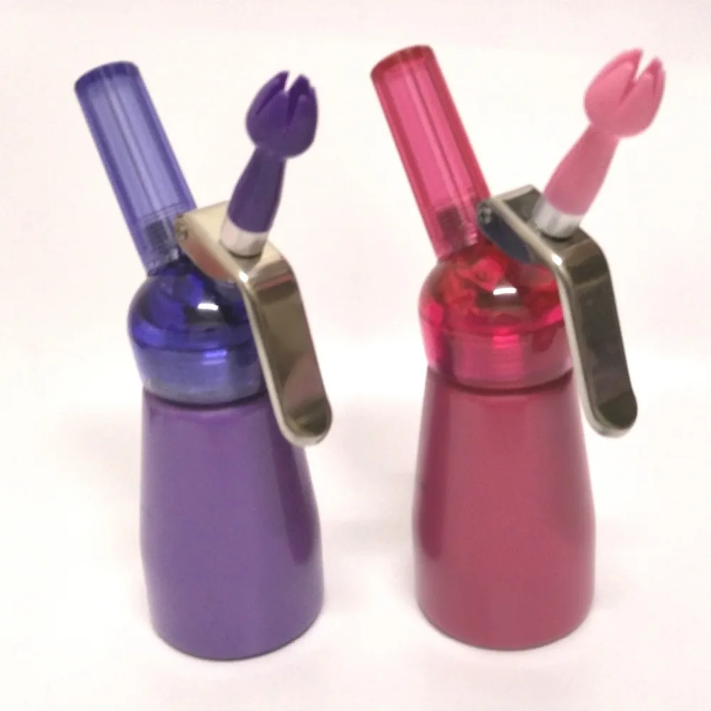 Supreme 1/2 pt(0.25L) дозатор для взбитых сливок, Professional алюминиевый кондитерский сифон с полупрозрачной головкой(281
