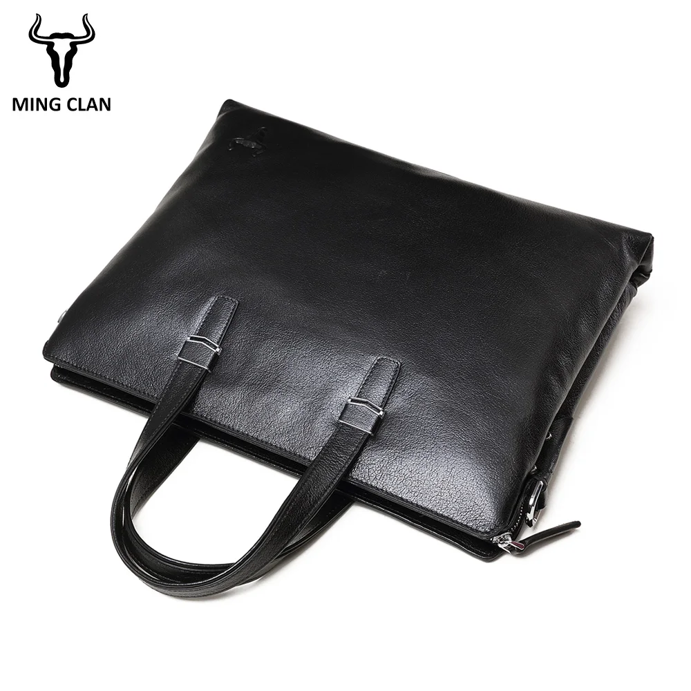 Mingclan мужской портфель модный из натуральной кожи известный бренд коммерческий