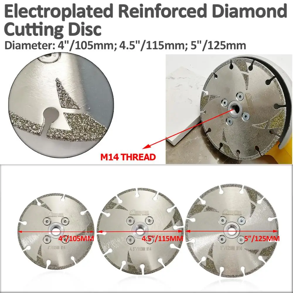 SHDIATOOL 1 pc 105/115/125 мм M14 нить гальваническим усиленный алмазные и шлифовальный диск