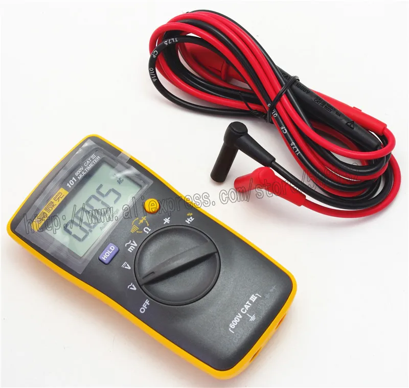 Fluke 101 базовый карманный цифровой мультиметр размером с ладонь автоматическим