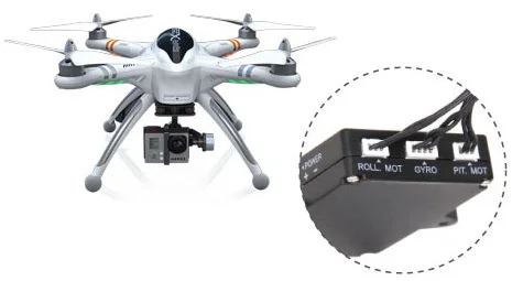 Оригинальная Walkera G-2D из алюминиевого сплава бесщеточная Карданная камера для iLook/Gopro Hero 3/sony камера для QR X350 PTZ